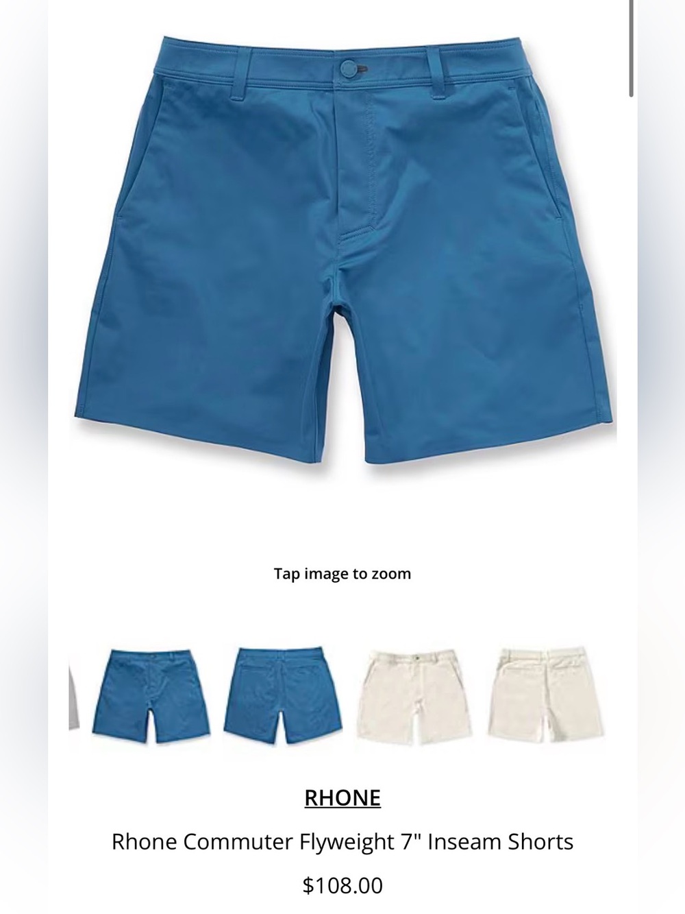 RHONE Men's Commuter Flyweight Hybrid Shorts in Teal Blue